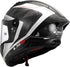 LS2 FF805 Thunder Carbon GP Aero Raute Helmet - White/Grey Gloss
