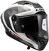 LS2 FF805 Thunder Carbon GP Aero Raute Helmet - White/Grey Gloss