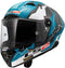 LS2 FF805 Thunder Carbon GP Aero Adrián Huertas Replica Helmet - Blue/White/Black Gloss