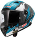 LS2 FF805 Thunder Carbon GP Aero Adrián Huertas Replica Helmet - Blue/White/Black Gloss