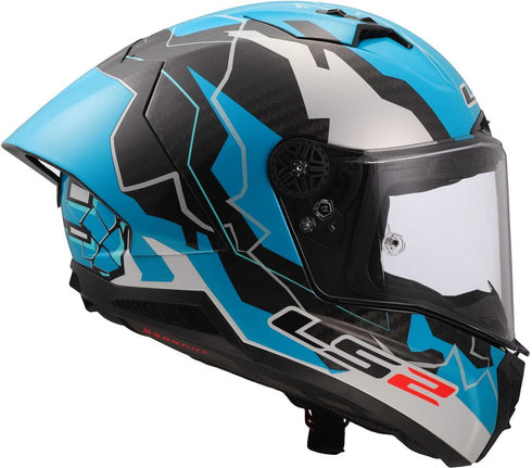 LS2 FF805 Thunder Carbon GP Aero Adrián Huertas Replica Helmet - Blue/White/Black Gloss