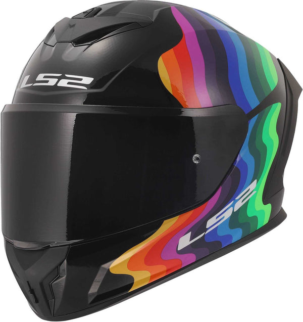 LS2 FF820 Rapid III Flow Helmet - Black/Multi Gloss — Motorcycle Helmets (image 1 of 7)