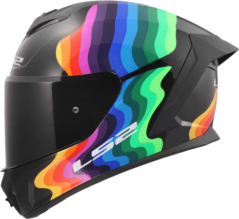 LS2 FF820 Rapid III Flow Helmet - Black/Multi Gloss