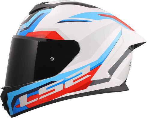 LS2 FF820 Rapid III Hyper Helmet - White/Blue/Red Gloss