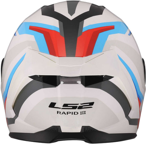 LS2 FF820 Rapid III Hyper Helmet - White/Blue/Red Gloss