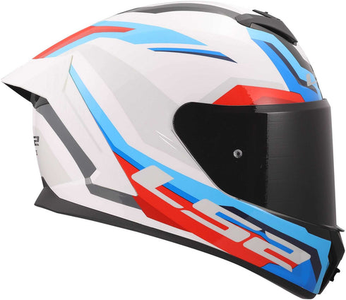 LS2 FF820 Rapid III Hyper Helmet - White/Blue/Red Gloss