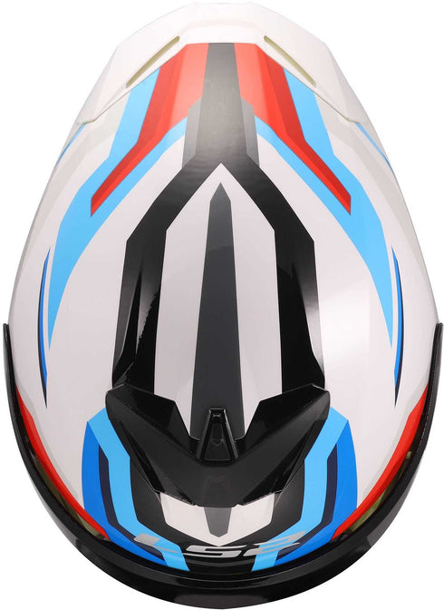LS2 FF820 Rapid III Hyper Helmet - White/Blue/Red Gloss