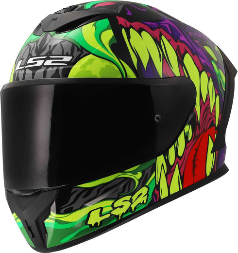 LS2 FF820 Rapid III Lycant Helmet - Purple/Green Gloss
