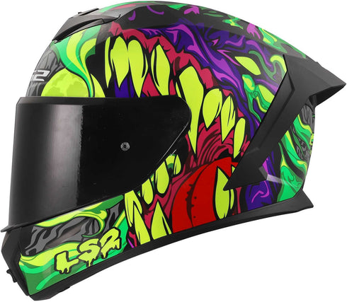 LS2 FF820 Rapid III Lycant Helmet - Purple/Green Gloss