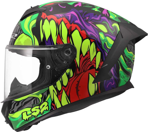 LS2 FF820 Rapid III Lycant Helmet - Purple/Green Gloss