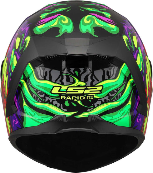 LS2 FF820 Rapid III Lycant Helmet - Purple/Green Gloss