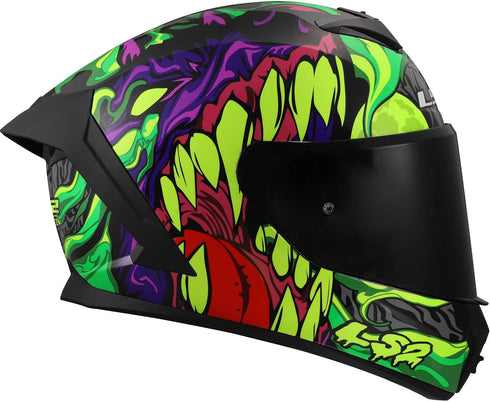 LS2 FF820 Rapid III Lycant Helmet - Purple/Green Gloss