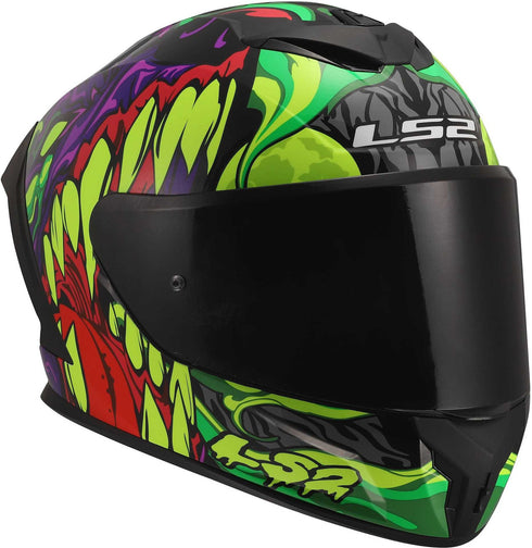 LS2 FF820 Rapid III Lycant Helmet - Purple/Green Gloss