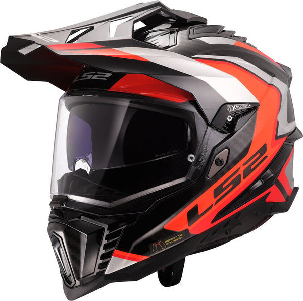 LS2 MX701 Explorer Carbon Frontier II Helmet - Orange