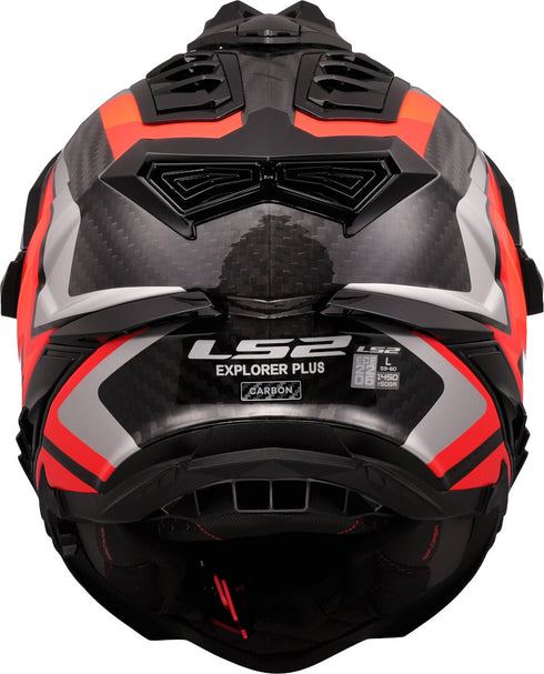 LS2 MX701 Explorer Carbon Frontier II Helmet - Orange — Motorcycle Helmets (image 4 of 8)
