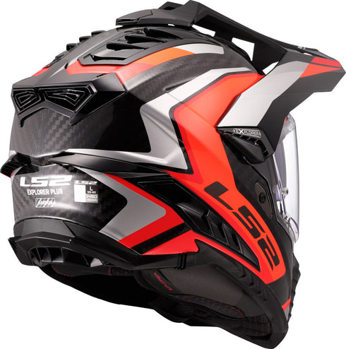 LS2 MX701 Explorer Carbon Frontier II Helmet - Orange — Motorcycle Helmets (image 5 of 8)