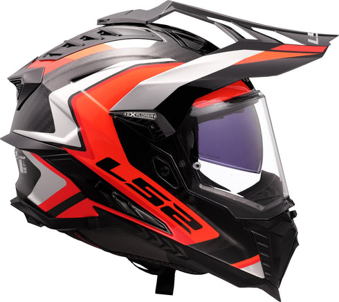 LS2 MX701 Explorer Carbon Frontier II Helmet - Orange — Motorcycle Helmets (image 6 of 8)