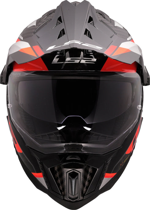 LS2 MX701 Explorer Carbon Frontier II Helmet - Orange — Motorcycle Helmets (image 8 of 8)