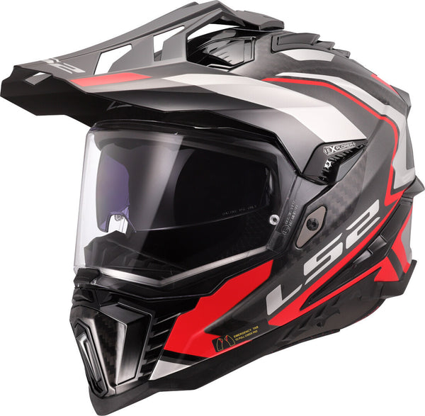 LS2 MX701 Explorer Carbon Frontier II Helmet - Red