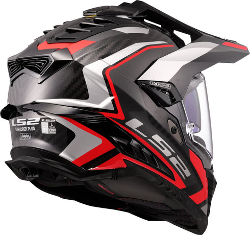 LS2 MX701 Explorer Carbon Frontier II Helmet - Red