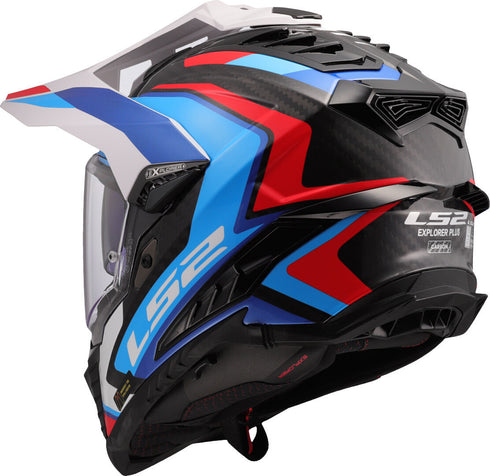 LS2 MX701 Explorer Carbon Frontier II Helmet - White/Blue