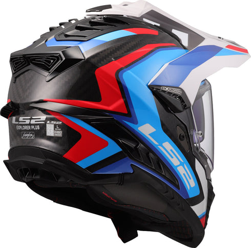 LS2 MX701 Explorer Carbon Frontier II Helmet - White/Blue