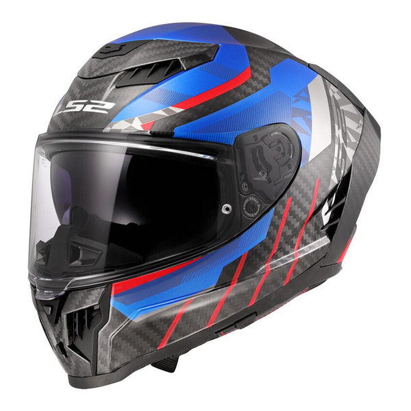 LS2 FF807 Dragon Trax Helmet - Blue/Red