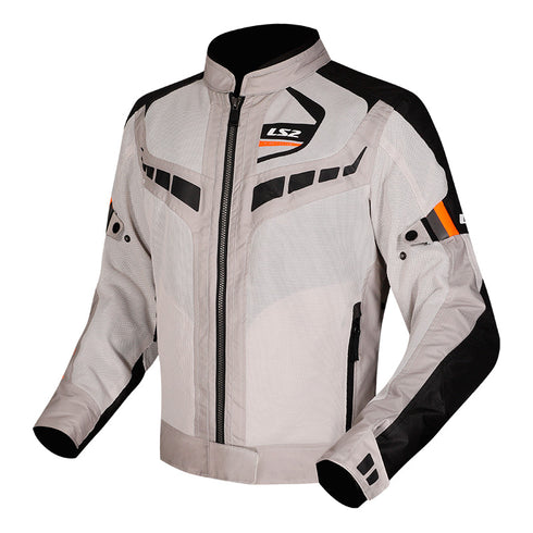 LS2 Ladies Garda Air Jacket - Black/Grey/Hi-Vis Orange
