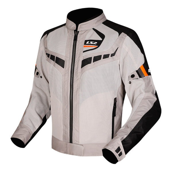LS2 Ladies Garda Air Jacket - Black/Grey/Hi-Vis Orange