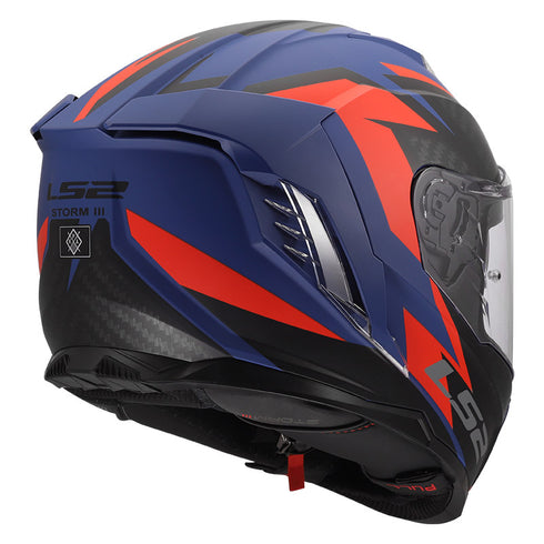 LS2 FF818 Storm III Dynamo Helmet - Blue/Red Matt
