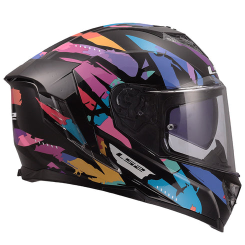 LS2 FF818 Storm III Kaos Helmet - Black/Purple/Blue