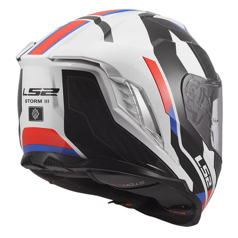 LS2 FF818 Storm III Sporty Helmet - White/Blue/Red