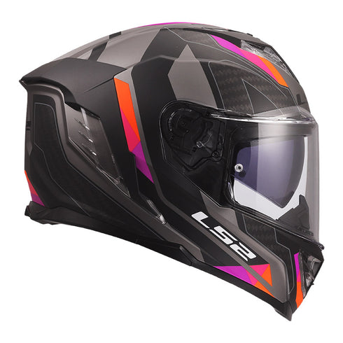 LS2 FF818 Storm III Sporty Helmet - Grey/Purple Matt