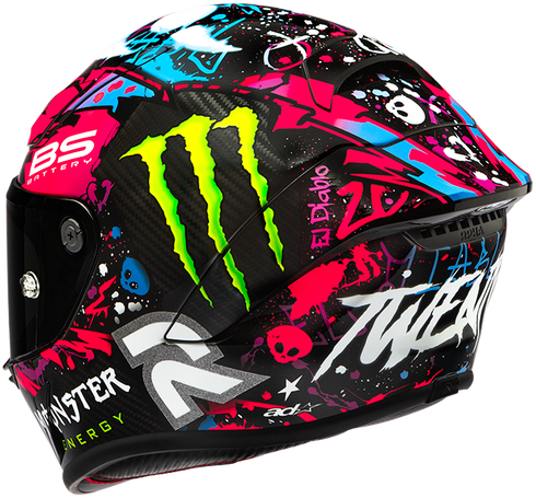 HJC RPHA 1 V2 Carbon Funky Diablo Helmet - MC8 — Motorcycle Helmets (image 3 of 5)