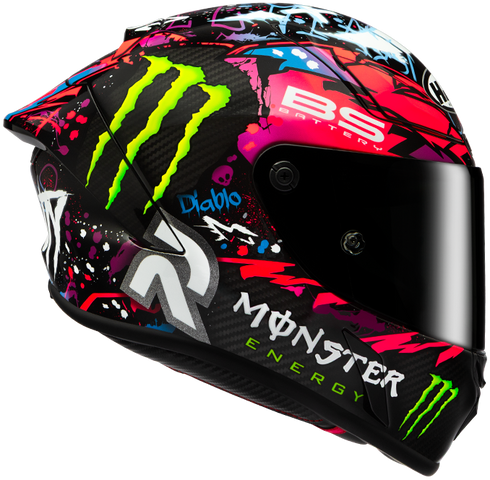HJC RPHA 1 V2 Carbon Funky Diablo Helmet - MC8 — Motorcycle Helmets (image 5 of 5)