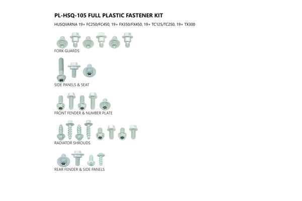 UFO Bolt Kit Husqvarna FC/TC125-250