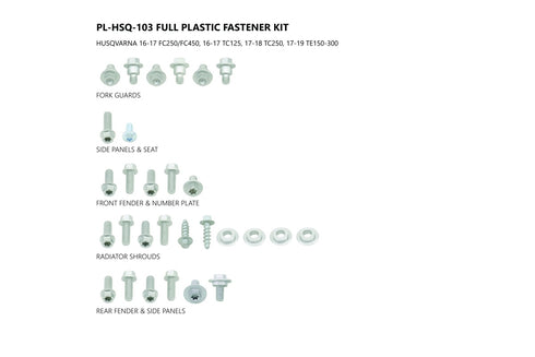 UFO Bolt Kit Husqvarna FC125/TC125-250/TE
