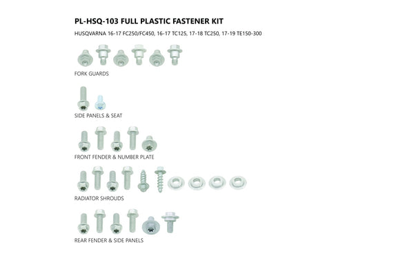 UFO Bolt Kit Husqvarna FC125/TC125-250/TE