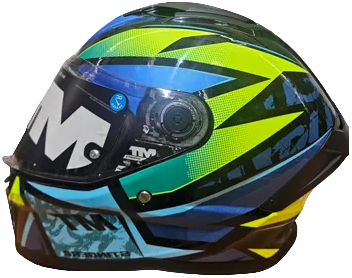 MT Helmets Stinger 2 Rush Helmet - B13 (Blue/Green)