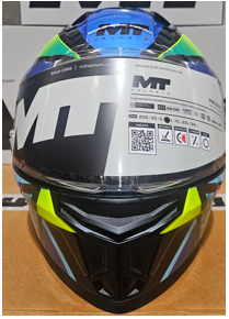 MT Helmets Stinger 2 Rush Helmet - B13 (Blue/Green)