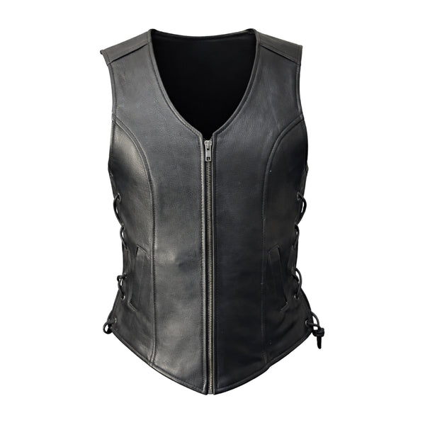 Nexo Ladies Annaline Lace Waistcoat Black — product (image 1 of 2)