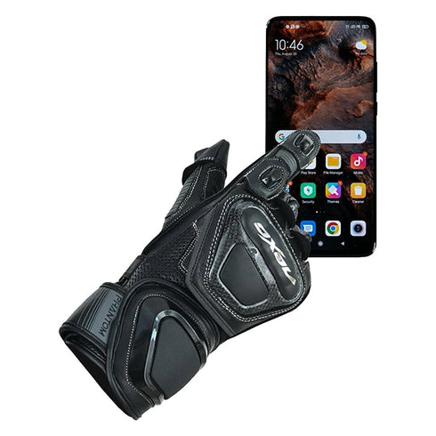 Nexo Superbike Phantom Racing Leather Gloves - Black/Grey