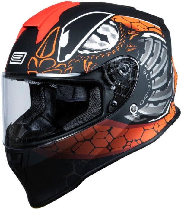 Origine Youth Dinamo Fighter Helmet - Fluo Red/Black Matt