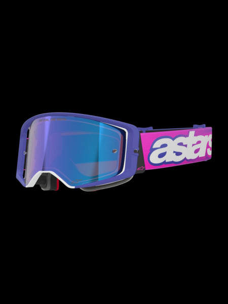 Alpinestars Supertech Vista Goggles Purple/Pink Mirror Blue