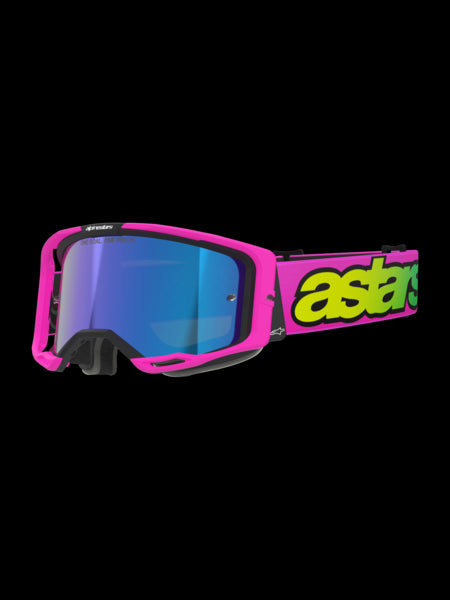 Alpinestars Vision 8 Vista Goggles Pink/Flou Yellow Mirror Blue