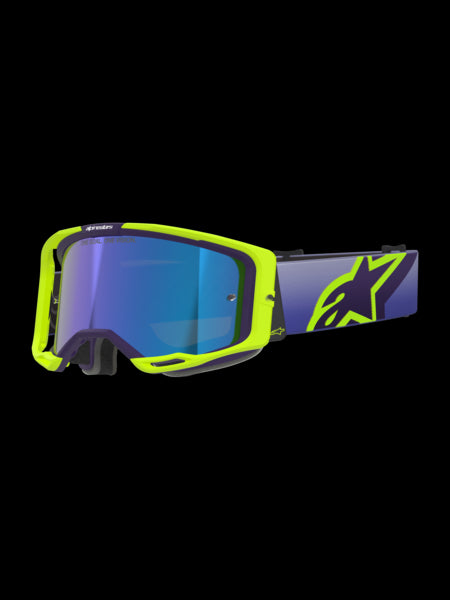 Alpinestars Vision 8 Corp Goggles Purple/Yellow Flou Mirror Blue