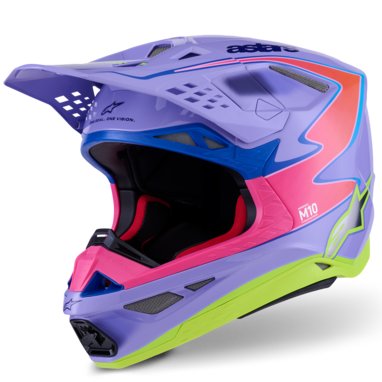 Supertech M10 J Lawrence Helmet ECE Purple/Pink/Yellow — product (image 1 of 7)