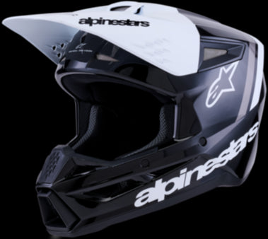 Alpinestars Supertech M3 Radium Helmet - Black/White/Grey ECE06