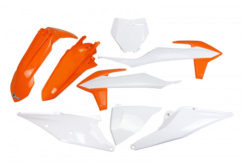 UFO KTM SX-F (2019-2022; 21) Full Plastic Kit - OEM White/Orange