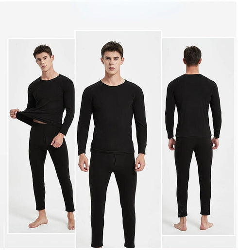 SBK Accessories Fleece Thermal Undersuit Set - Black